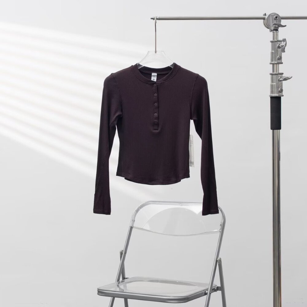 Lululemon Slim-Fit Long-Sleeve Base Layer — Burgundy (Core Style)